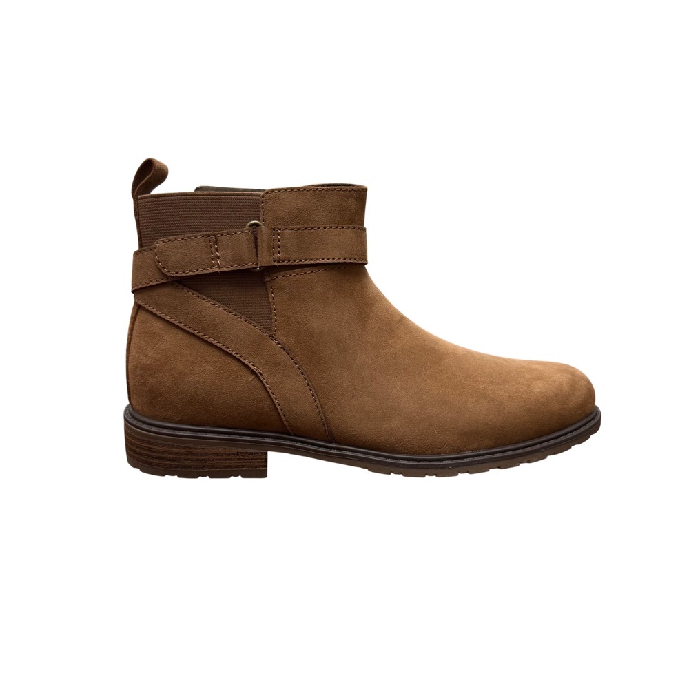 Sonoma‎ Aarie Ankle Boots Women 8.5 Cognac Brown Buckle Memory Foam New In Box